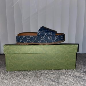 Gucci platform slides side 7 (37) worn twice